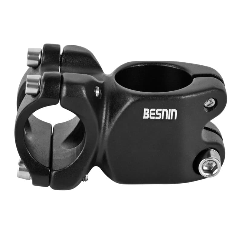 BESNIN Potence de vélo 25,4 mm - Potence de guidon 7 degrés - 32/45 mm - Courte - En alliage d'aluminium - Pour VTT, vélo de rou
