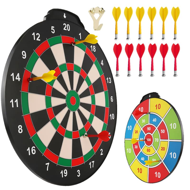 Esjay Jeu de fléchettes magnétiques Sûr pour Les Enfants Meilleur Cadeau pour Les garçons Jeu d'intérieur et d'extérieur avec 12