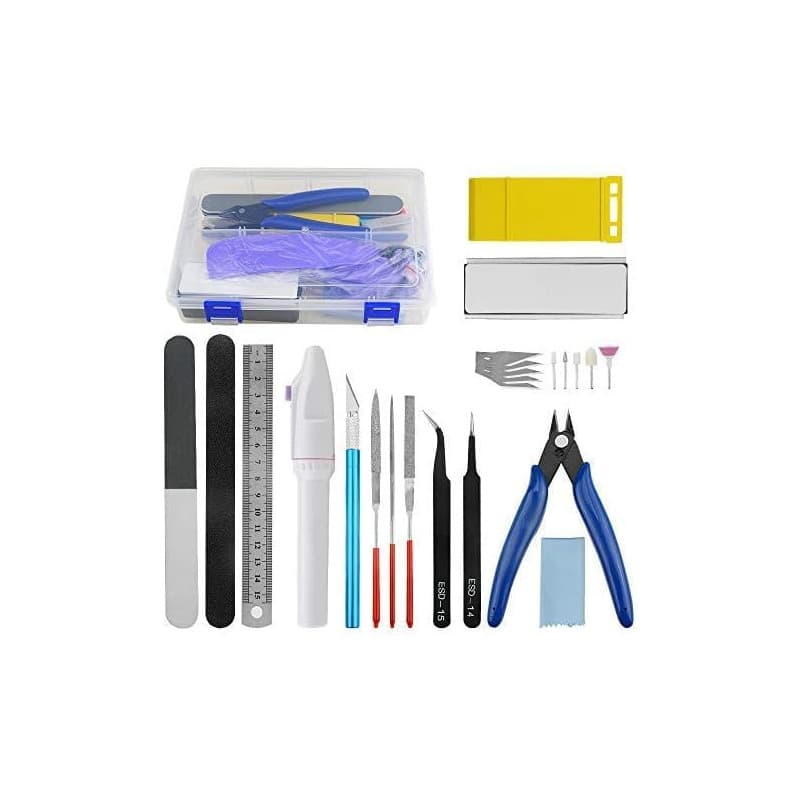 BGTXINGI Lot de 24 outils de base pour modélisme Gundam - Kit d'outils de réparation et de fixation
