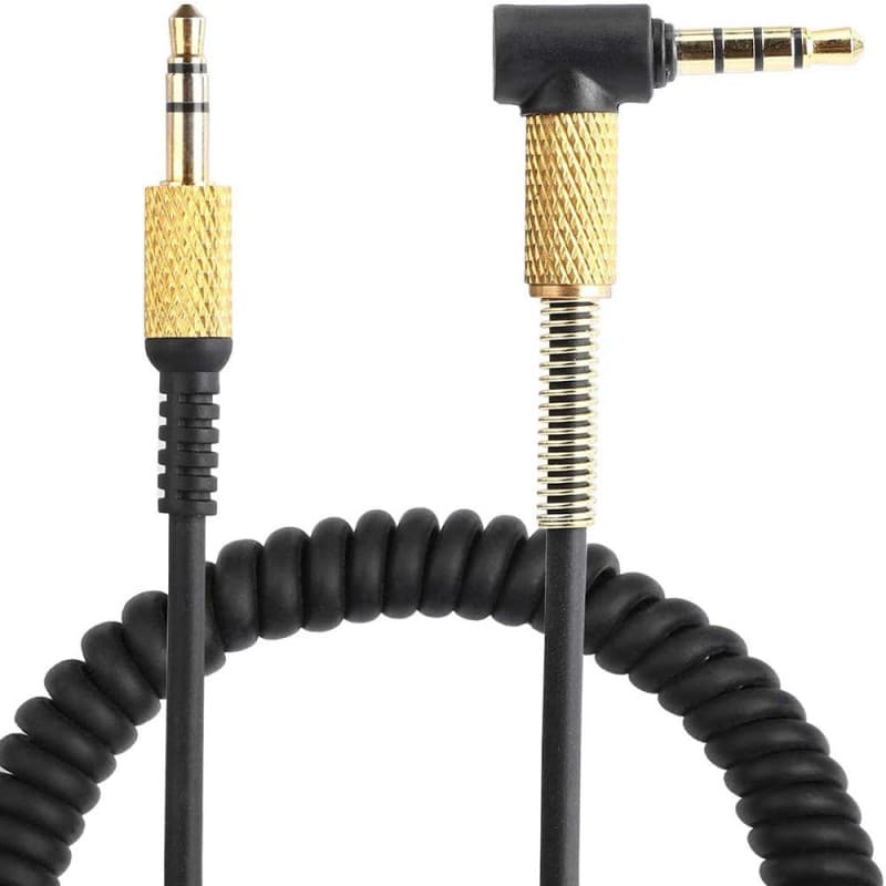POFET Câble audio de rechange pour Marshall Major II, 2 câbles de microphone avec contrôle à distance du volume pour écouteurs,