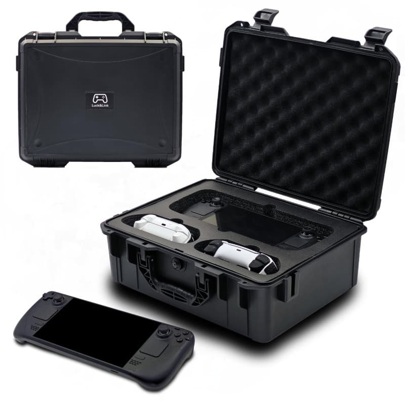 Luck&Link Steam Deck OLED/LCD tote bag, dur professionnel imperméable à l'eau Steam deck tote bag, Contrôleur, petite station d'