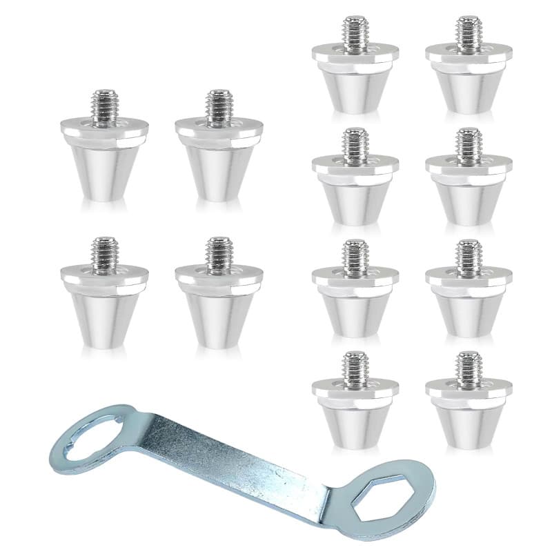 Ruikdly 12pcs Crampons de Rechange Football en Alliage d'aluminium Mixte Cales De Rechange pour Chaussures de Football, 2 Taille