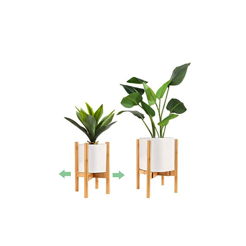 Surplex Support de Pot de Fleur, Milieu du Siècle en Bois Support pour Plantes réglable Moderne pour Salon Jardin Balcon Coin Po
