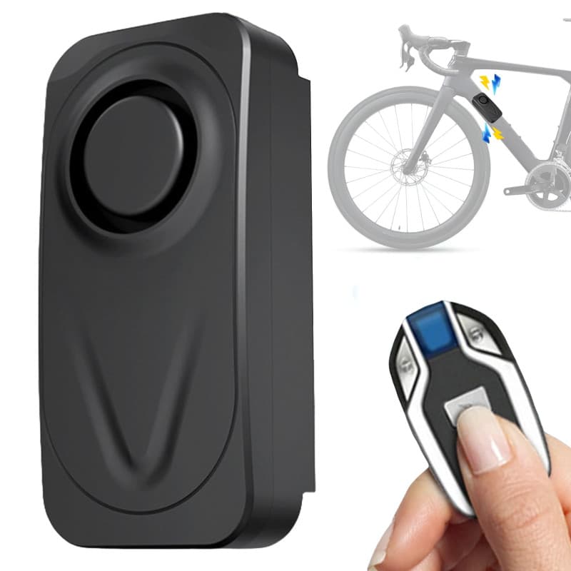 GOEDCH Alarme de batterie pour vélo : alarme antivol pour vélo avec télécommande, accessoires de vélo sans fil, super puissante