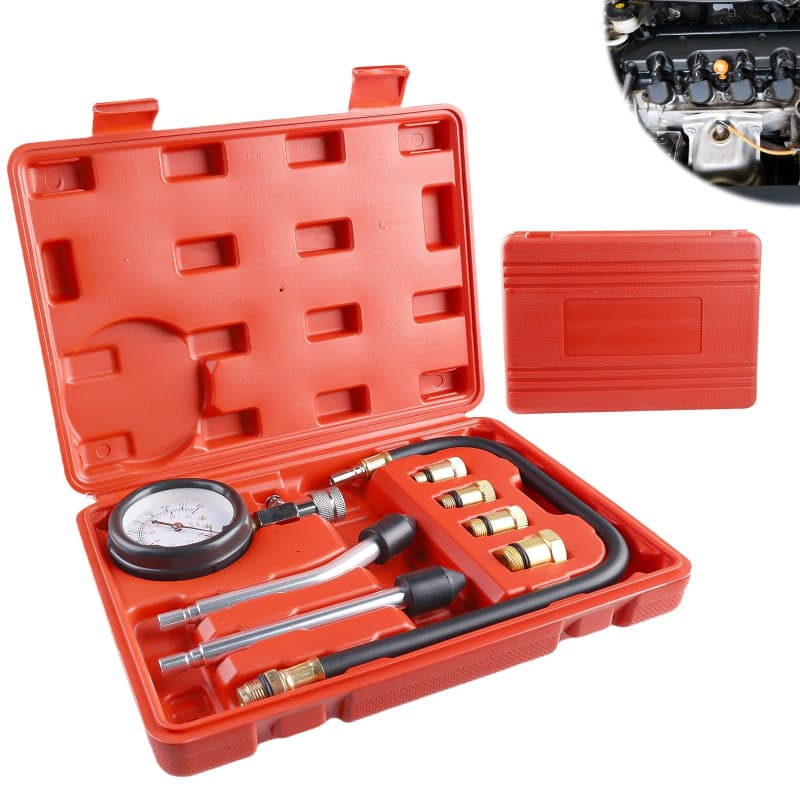 Moteurs Testeur de Compression Kit: PRITOK Kit D'outils de Manomètre, Kit Testeur de Compression Standard for Testing Motorcycle