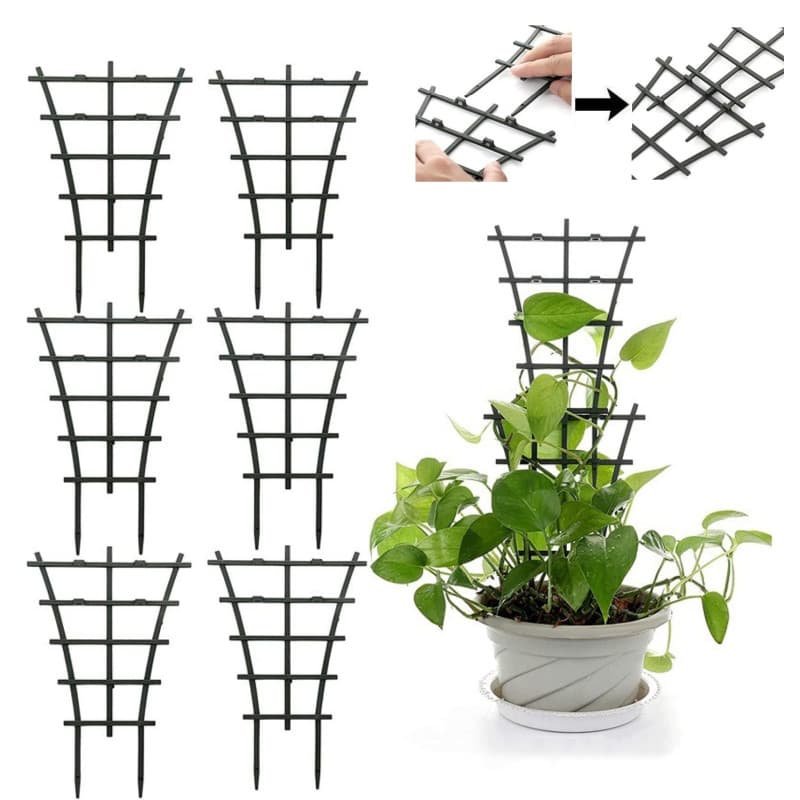 MHwan Tuteur Plante Grimpante, 6 Pièces Treillis pour Plantes Grimpantes Empilables Résistants à lUsure, Solide et Robuste, Réut