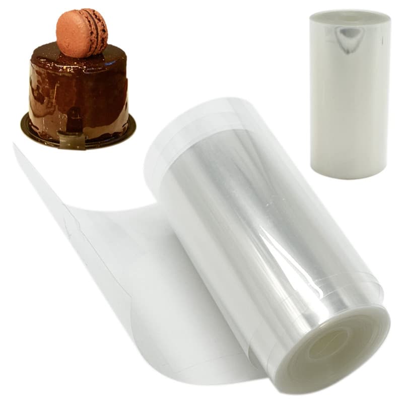 SZCXDKJ Colliers de gâteau, rouleau d'acétate transparent transparent, 8/10 cmx10 m, feuille de gâteau en acétate pour décoratio