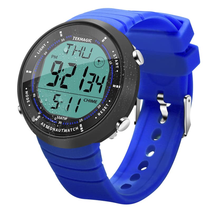 ILAME 10 ATM Résistant à l'eau Montre Sportive pour Natation et Plongée, avec Fonctions de Chronomètre, Compte à Rebours, Double