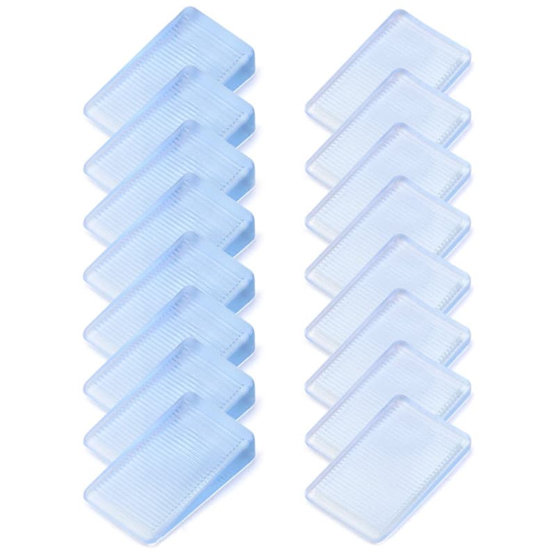 QWORK® 16 x Cales de Meubles Transparent, Cales en Plastique pour Meubles, WC, 2 Tailles (2~5 mm et 2~10 mm Hauteur)