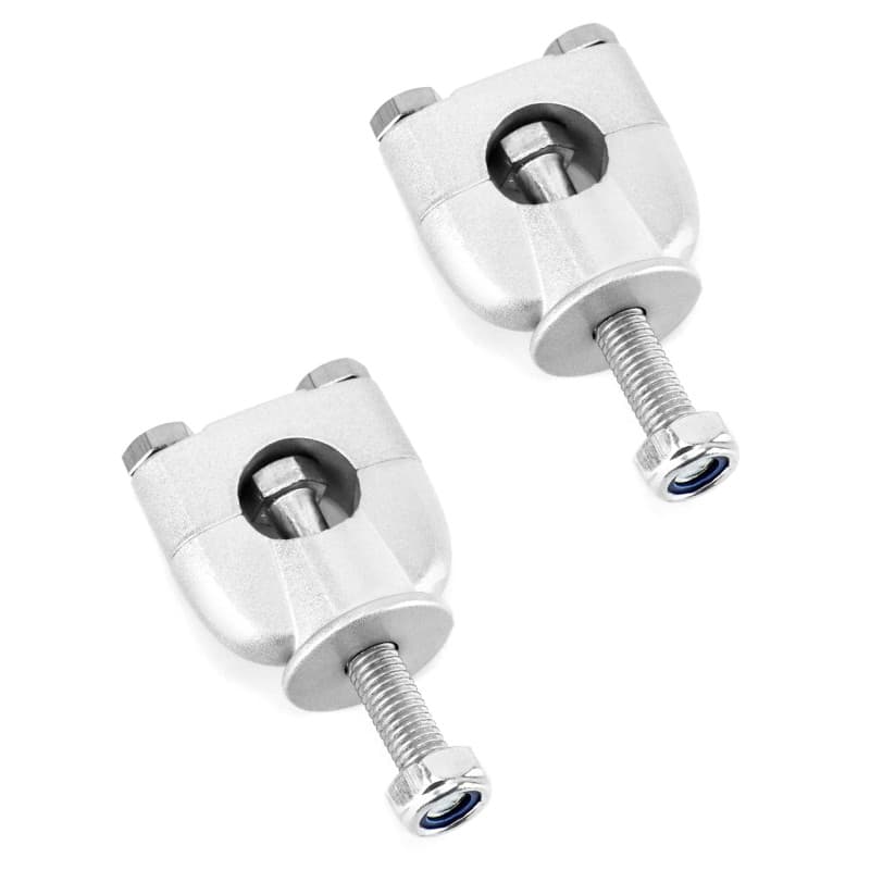 QWORK 2 Pcs Rehausseur de Guidon pour Moto 22mm 7/8", Fixation de Guidon Moto en Alliage Aluminium pour Moto VTT