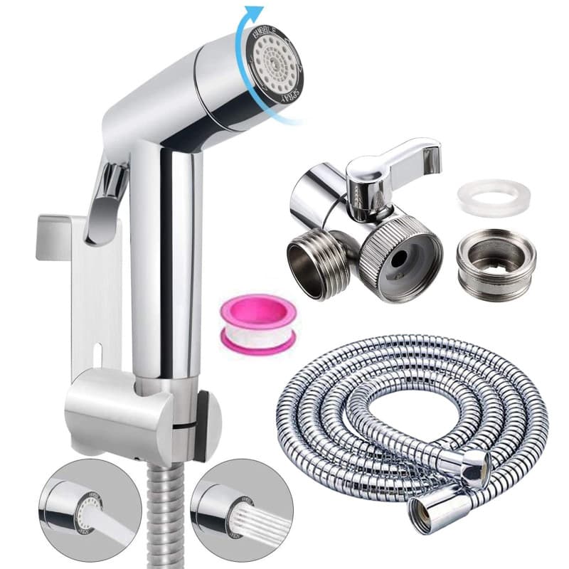 Pulvérisateur de toilettes pour bidet - Accessoire de bidet d'eau chaude en acier inoxydable pour lavabo ou toilette, comprenant