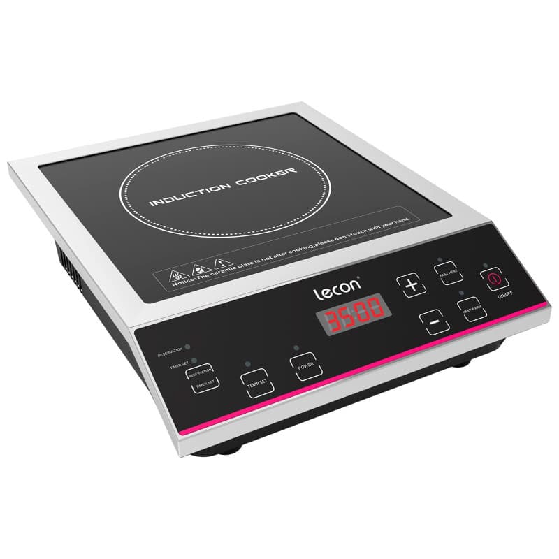 Lecon Chef Plaque de cuisson à induction, Puissance de 3500W, avec minuterie Plaque à induction, Capacité de charge 50kg, boîtie