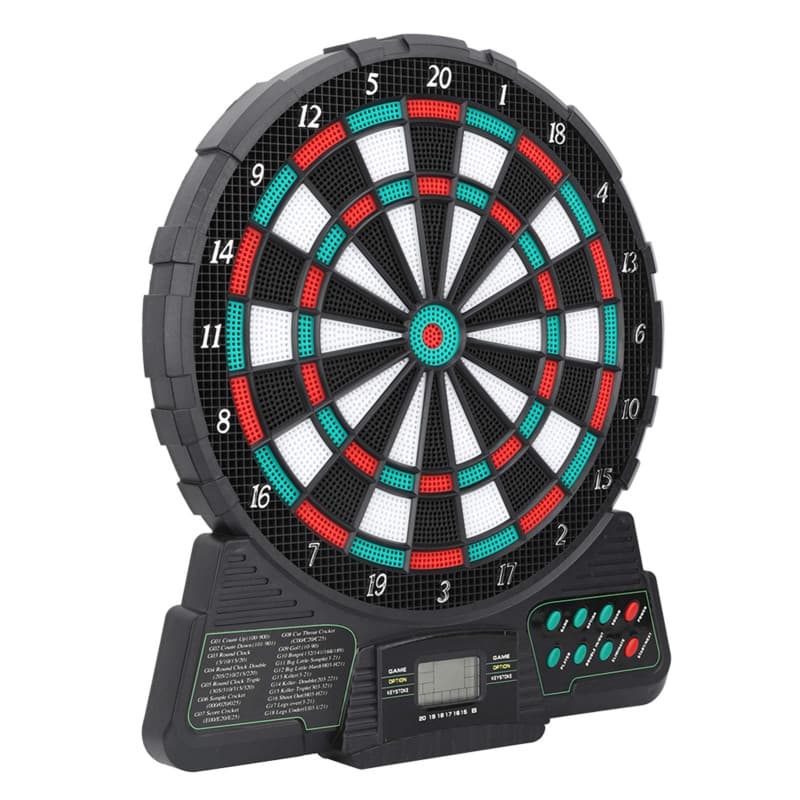 Focket Jeu de fléchettes électronique,Jeu de fléchettes numérique à Zone Cible de Score Automatique,avec écran LCD,Prise en jusq