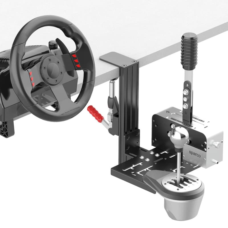 Support de bureau universel pour levier de vitesse Sim Racing et frein à main compatible avec levier de vitesse Logitech G, Thru