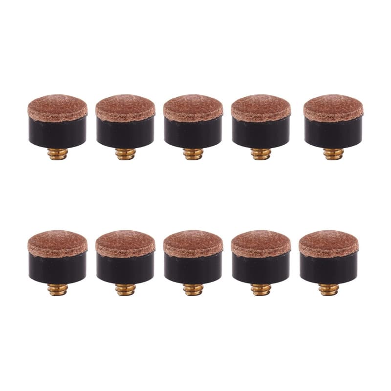 DaiUni 10 pièces Embout Queue de Billard, 10 mm Embout Billard en Bois à Visser en Métal pour Snooker Changement