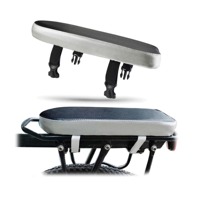 LNGJIN Coussin arrière pour vélo,Siège arrière de vélo,Coussin de siège arrière pour enfants, coussin porte-bagages de vélo, PU