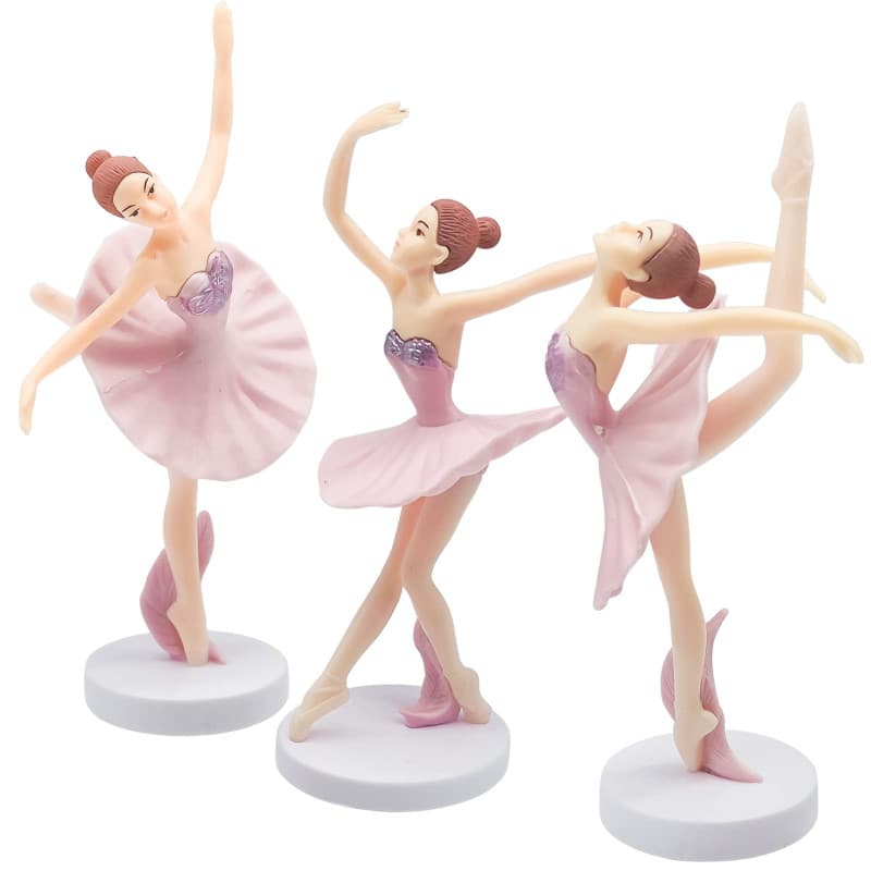 Fille de Ballet Topper,Décoration de gâteau d'anniversaire de fille de ballet,Ballerine Fille Gâteau Toppers Gâteau Topper pour