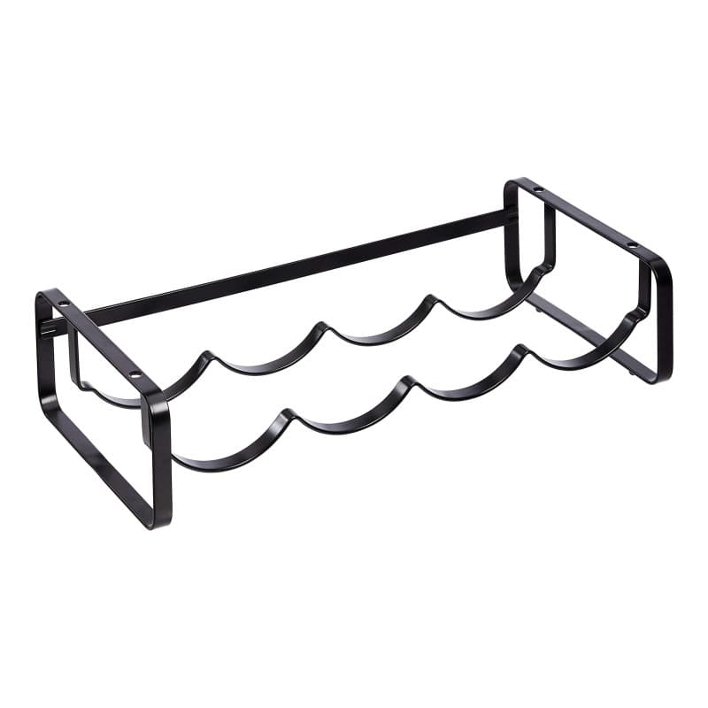 Amazon Basics Range-bouteilles empilable pour table, Noir, 9.5P x 40l x 20H centimètres