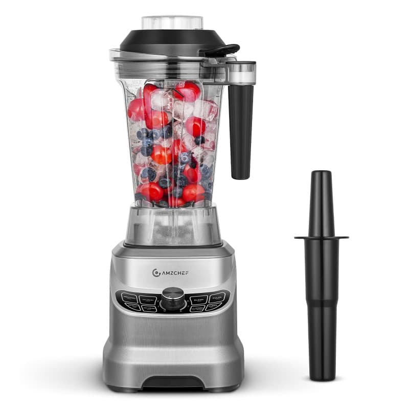 AMZCHEF Blender Mixeur à 8 Vitesses Sélectionnables | 1800W Puissant High Speed Mixer Blender Professionnel | Blender Bol 1,85L