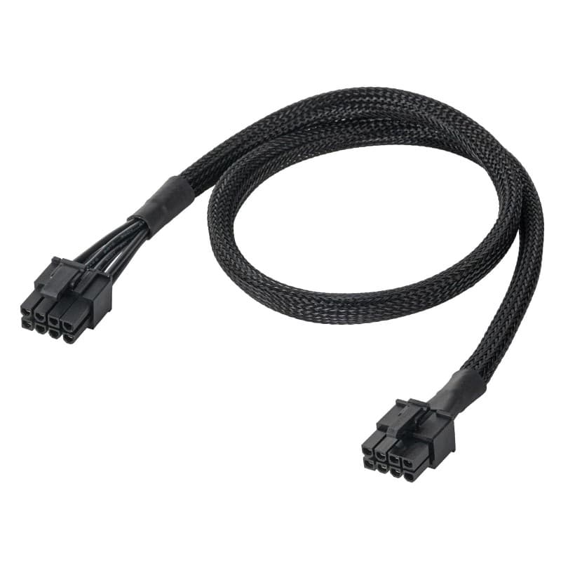 YieJoya Câble PCIE pour Seasonic, PSU 8 pin mâle vers double PCIe 8pin (6+2) mâle pour Seasonic Modular Power Supply (65cm)