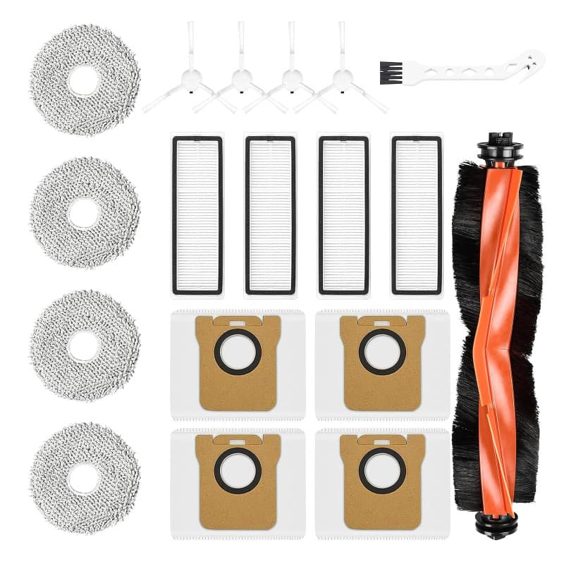 18 Accessoires Compatibles Avec Les Robots Aspirateurs Xiaomi X20+ et X20 Plus. Comprend 1 Brosse Principale, 4 Chiffons, 4 HEPA