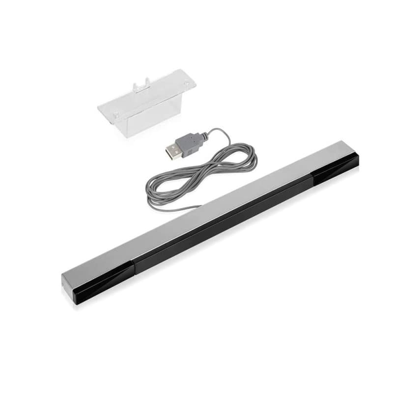 WICAREYO Barre de capteur USB récepteur de signal infrarouge Ray Motion Sensor pour Wii et Wii U avec stan stable