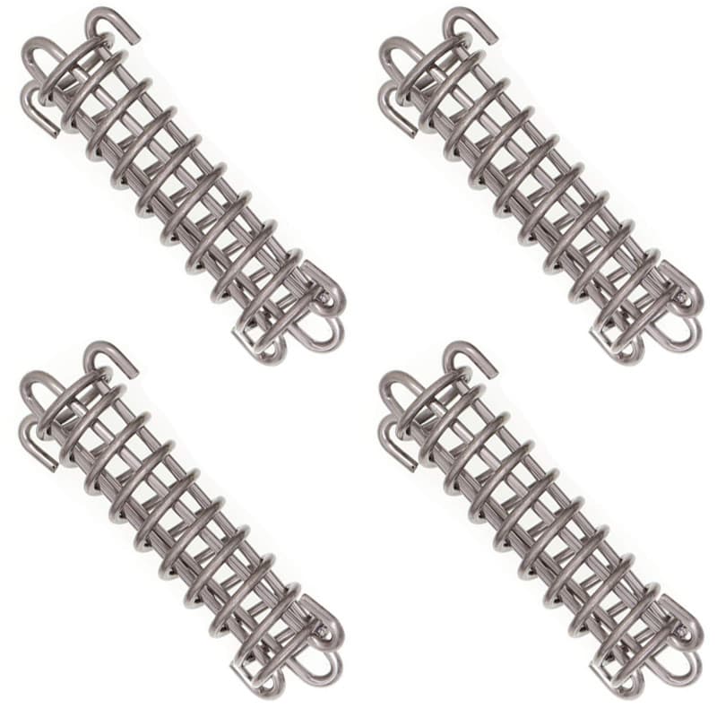 Fixations d'ombrage de Voile Tente Corde Résistante Ressort Trampoline 4 Pièces Métal Accessoires Ressorts pour Le Camping en Pl