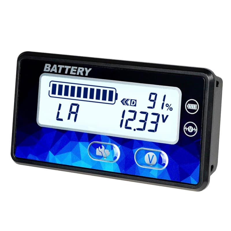 Runleader DC12V 24V 36V 48V Mini Indicateur de Batterie Voltmètre pour Plomb-Acide LiFePO4 Batterie au lithium Voiturette de gol