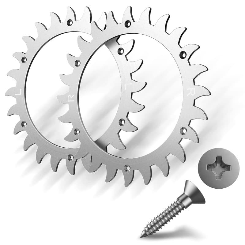 Crampons en Acier Inoxydable pour Tondeuse Robot Worx Landroid S et M-Taille de la Roue 205mm-12x vis en Acier Inoxydable-amélio