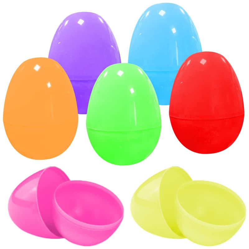 Jsdoin Oeufs de Pâques 28pcs Oeufs de Pâques Colorés à Remplir Surprise Chasses de Pâques Panier Remplisseurs Noël Printemps Fêt