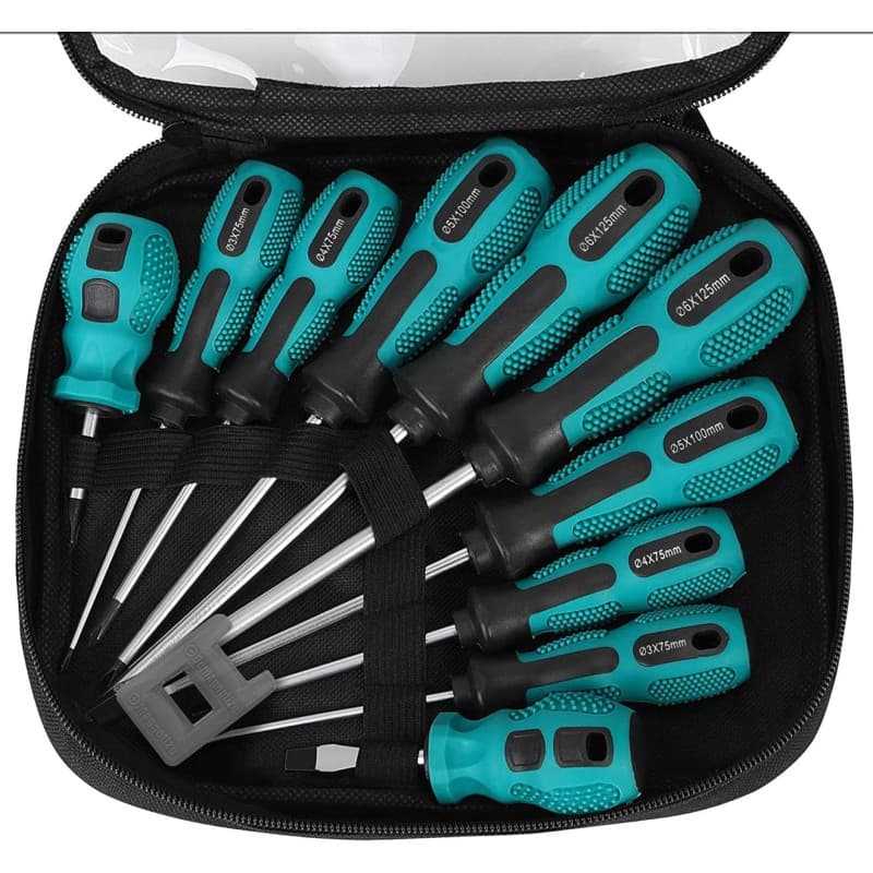 Set de 11 Tournevis Magnétiques KAHEIGN avec Sac de Rangement