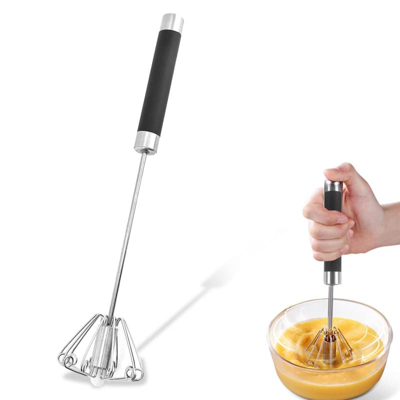 Fouet Cuisine, Inoxydable Batteur Manuel, Multifonctionnel Petit Fouet Cuisine, Semi-Automatique Fouet Rotatif, Fouet Cuisine po