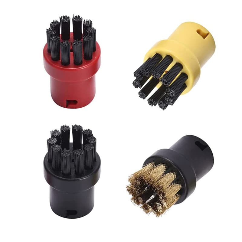 Lot de 4 brosses de nettoyage à vapeur,Accessoires de nettoyage à vapeur,Brosses Rondes Set,pour Kärcher SC1 SC2 CTK10 SC3 SC4 S