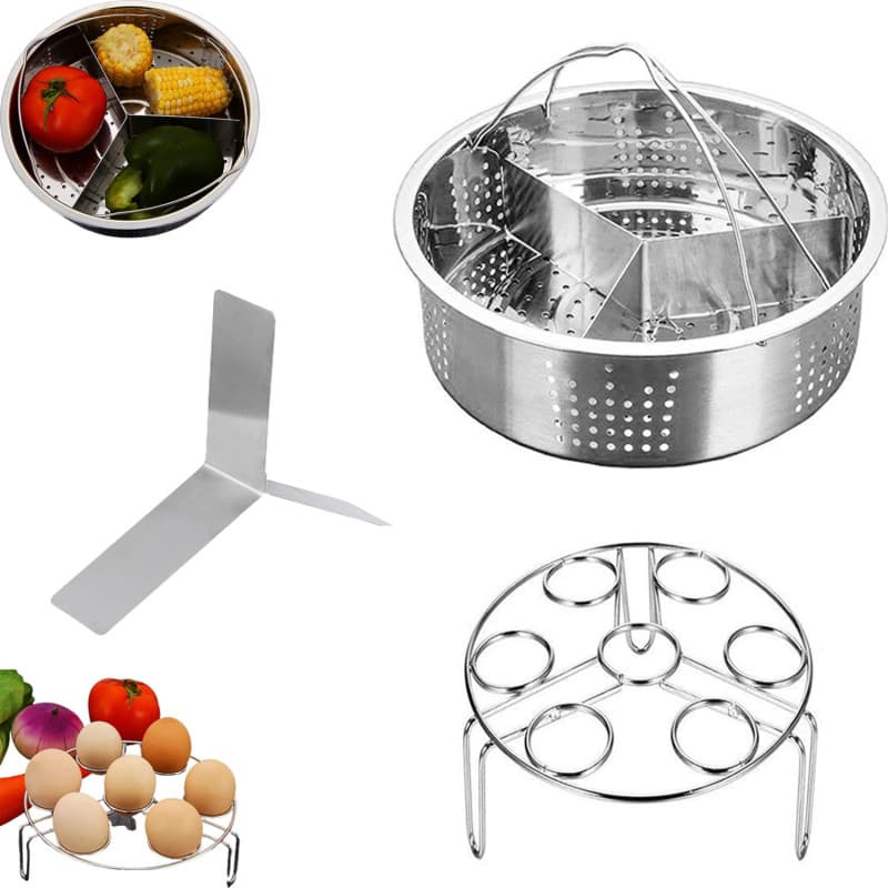 YANJINGHE Rack De Paniers à Vapeur, Panier Vapeur à Légumes, Ensemble Supports Vapeur, Support pour Cuiseur à Vapeur, Support po