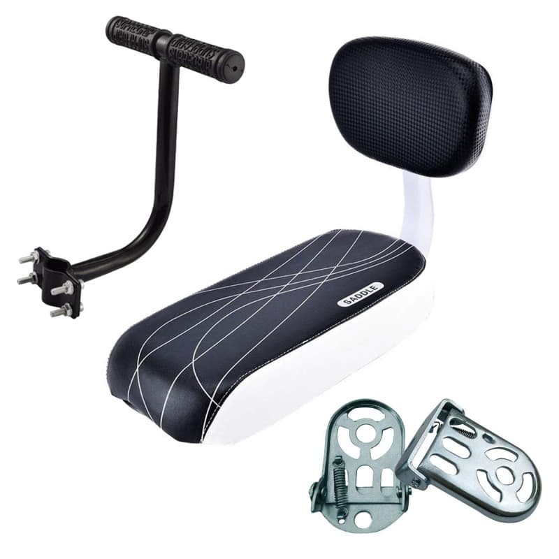auvstar Coussin de Siège Arrière de Vélo avec Dossier,PU Transport à Vélo Coussin de Siège,Universel Siège de Sécurité Vélo Enfa