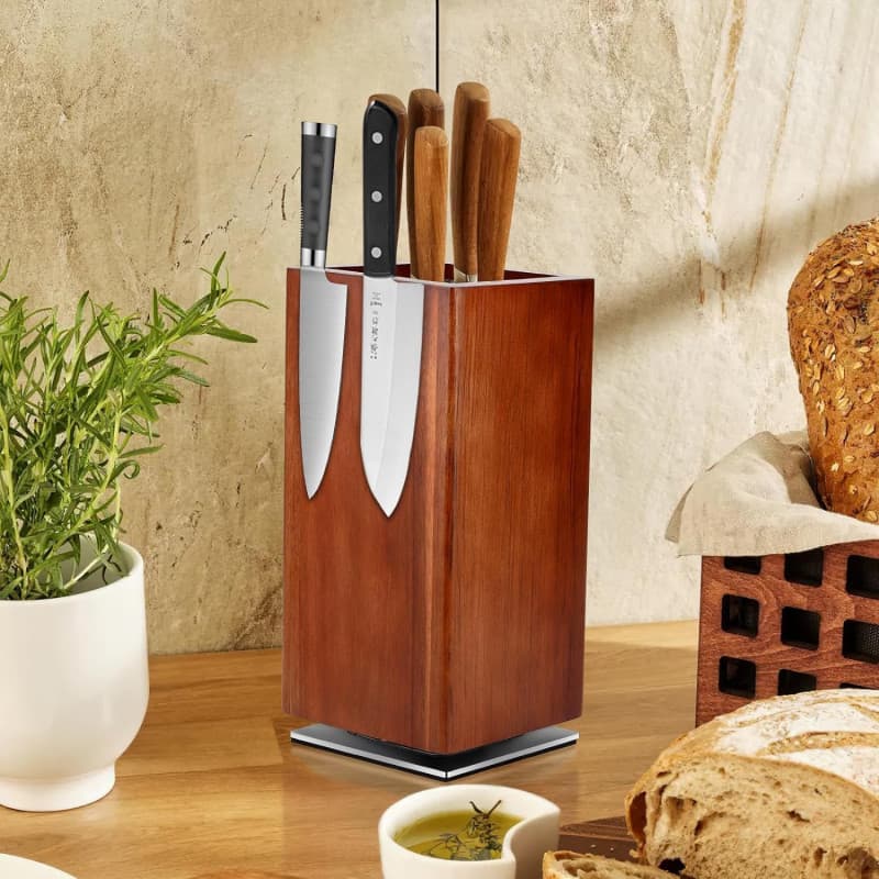 Bloc Couteau Cuisine, Range Couteaux de Cuisine, Blocs Couteaux Vides, Porte Couteau, Bloc à Couteaux Magnétique, Support Coutea
