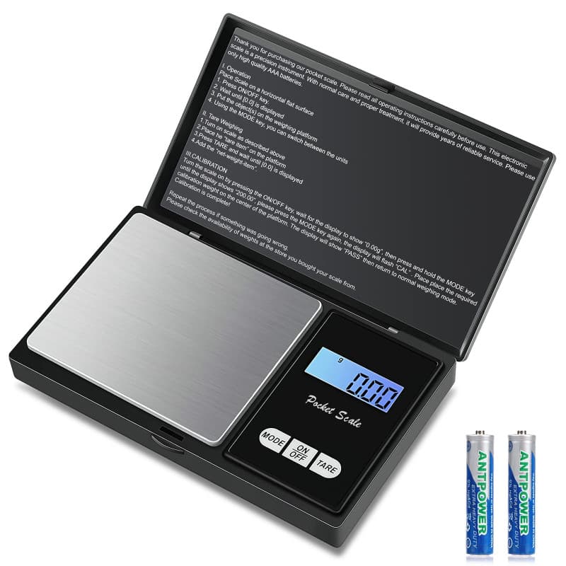 Balance de Precision 500g/0.01g, Balance de Poche avec Écran LCD Rétroéclairé(7 Unités)Petit Balance de Bijoux Balance de Cuisin