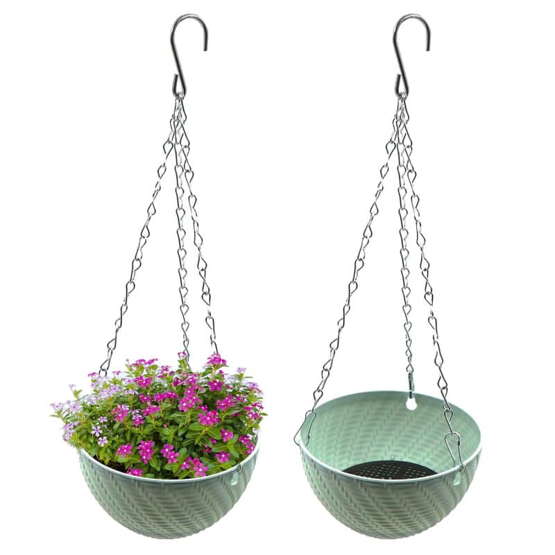 mimzemamz Pots de Fleurs à Suspendre - 2 Pièces Jardiniere Suspendue, Panier de Fleurs à Suspendre, Pot de Fleur Mural Interieur