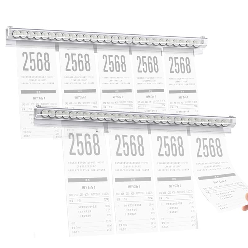 Porte Bons Commande Restaurant, Support Bon, 2 Pièces Billes Pince Porte Fiches Porte Ticket Commande Montage Mural 30cm, Comman