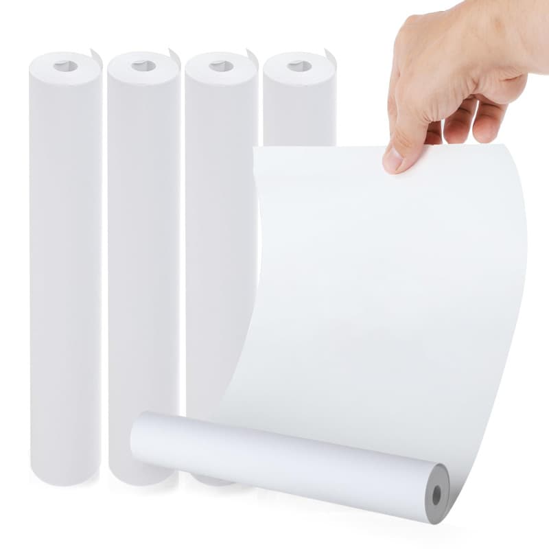 (4 rouleaux) Papier Thermique A4 (env. 116 feuilles), Papier Imprimante Thermique, Papier Thermique A4 Imprimante, Séchage Rapid