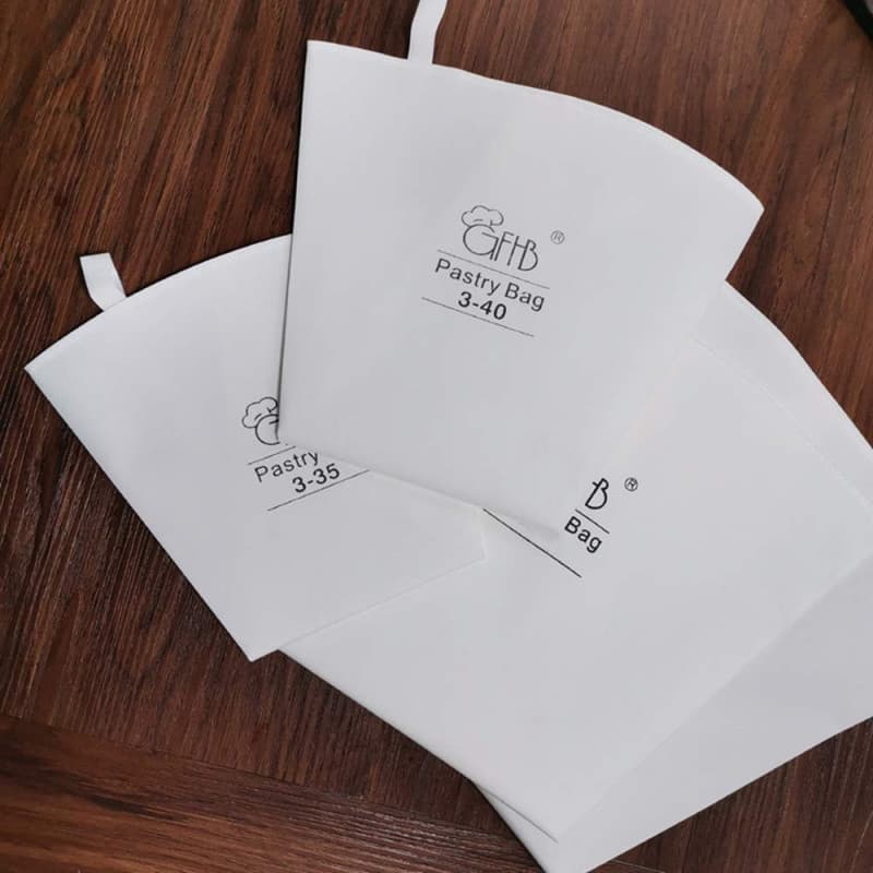 Lot de 3 poches à douille réutilisables en coton pour décoration de gâteaux, gâteaux, gâteaux, cupcakes, desserts, tailles 30,5