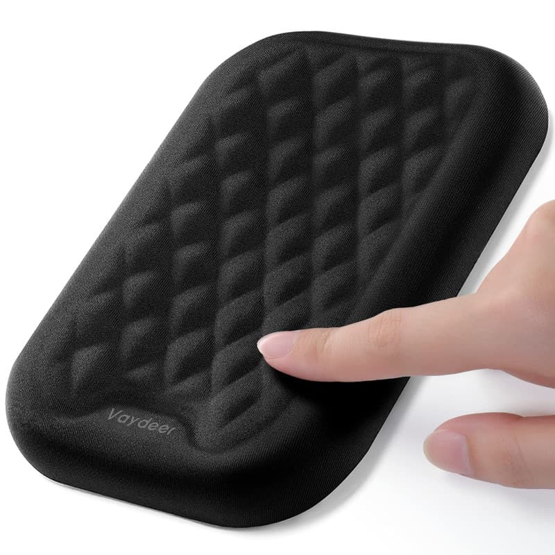 VAYDEER Repose-poignet pour clavier - Support de coude avec accoudoir en mousse à mémoire de forme pour bureau - Réduit la press