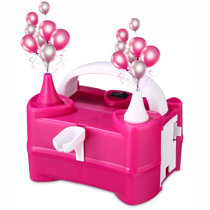 TIDEVAN 400W Pompe à Ballons électrique,Portable Double buse Gonfleur,Pompe à Air électrique Ballon Gonfleur Ballon Electrique L