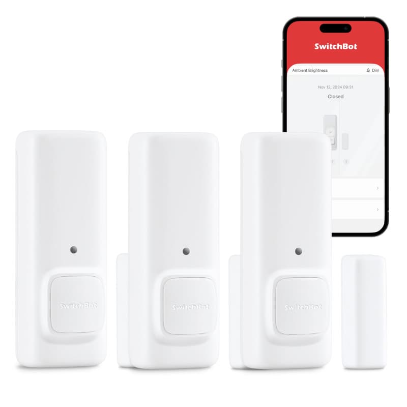 SwitchBot Détecteur de contact de porte et de fenêtre - Système de sécurité sans fil - Détecteur d'interrupteur de porte et de f