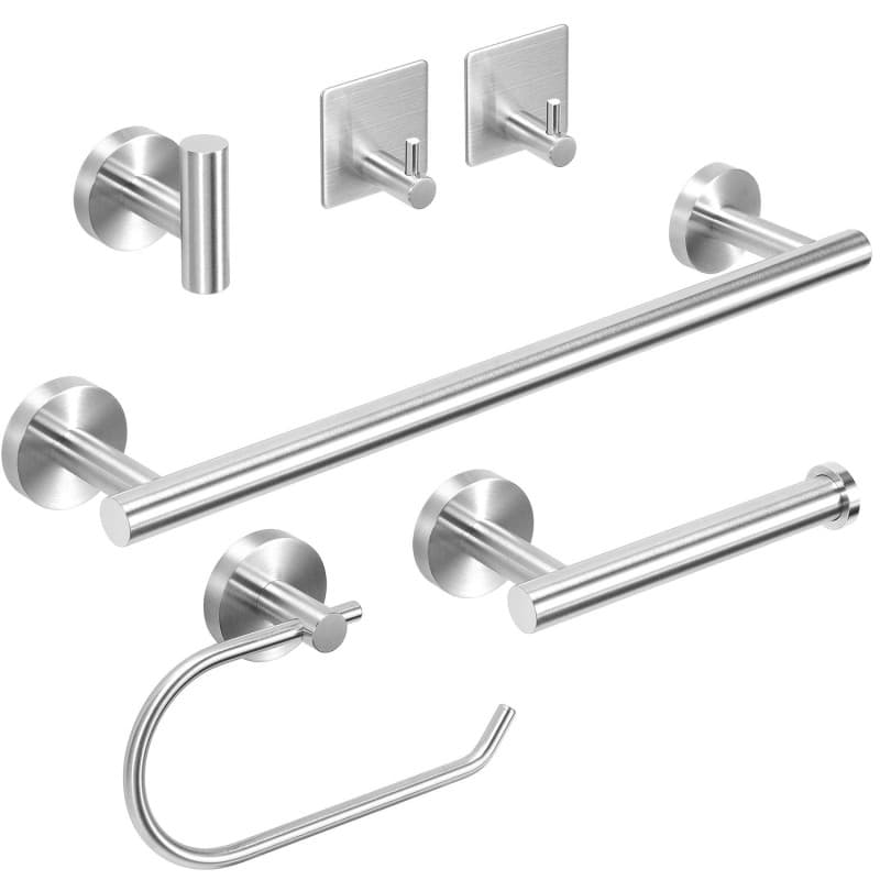 Porte-serviettes Ensemble de matériel de salle de bain - fixé au mur, barre de serviette de bain de 40 cm + 2 porte-papier hygié