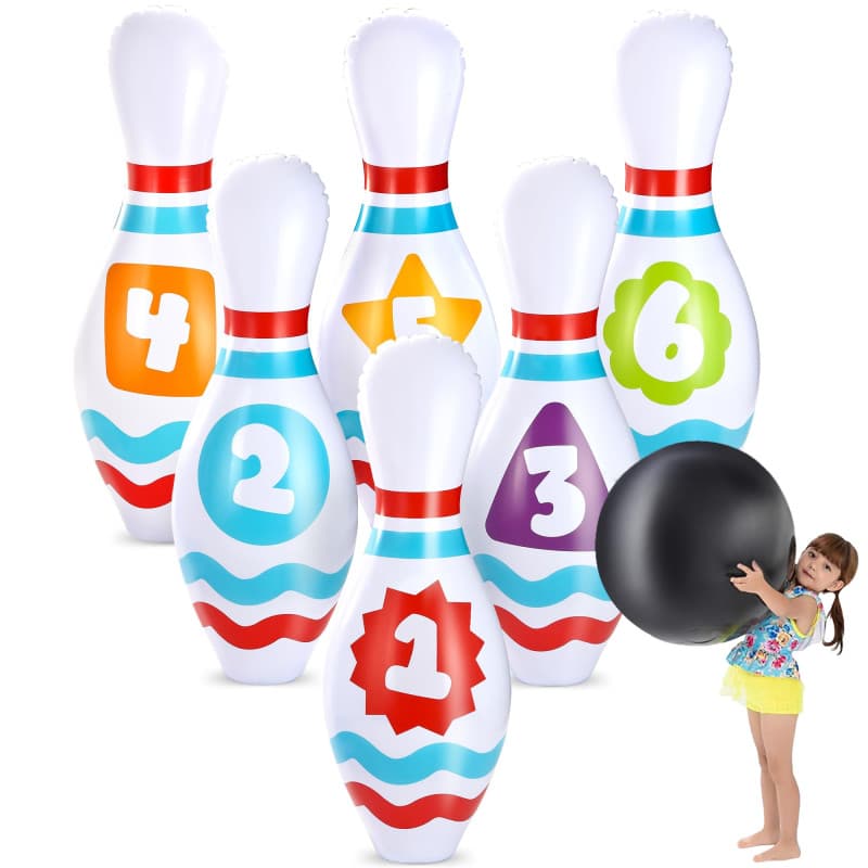 JOYIN Jeu de Quilles Gonflable Géant pour Fête de Rassemblement d'enfants et d'Adultes, Événements de Jour de Match, Fête Intéri