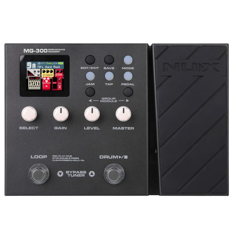 NUX Pédale multi-effets TSAC-HD MG-300, algorithme de modélisation d'amplificateur, post-effets CORE-IMAGE, IR, 56 battements de