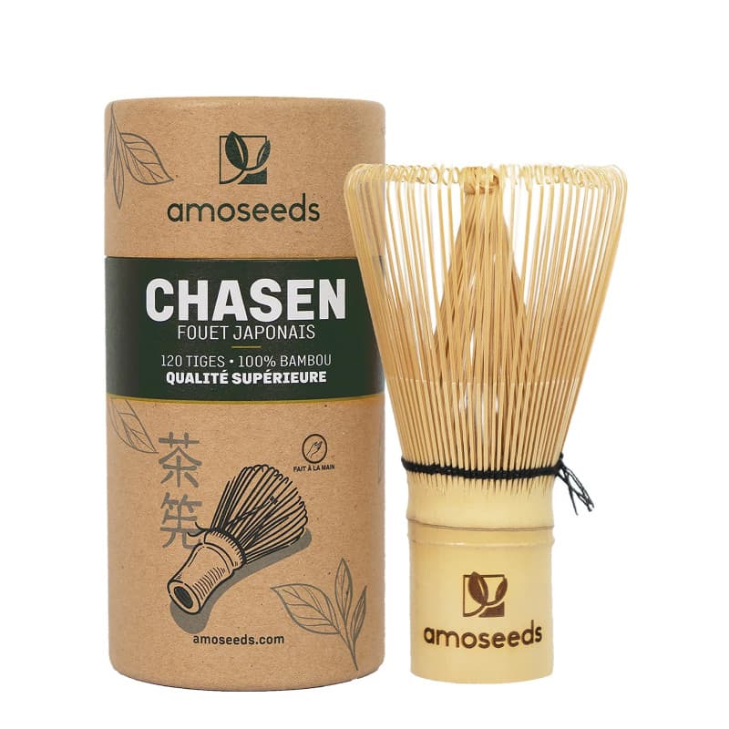 Fouet à Matcha en Bambou | Chasen 120 tiges, Fabriqué à la Main | Accessoire Traditionnel pour Thé Matcha | Qualité Supérieure