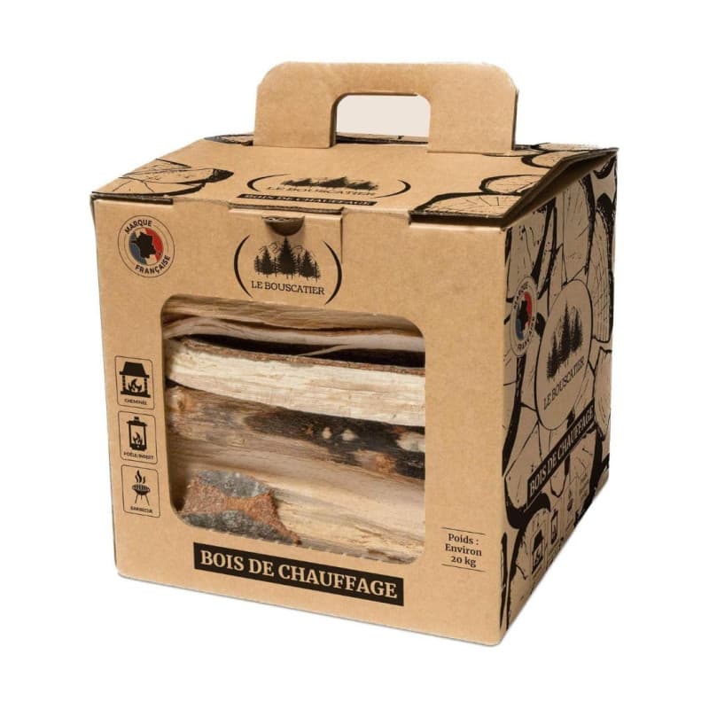 Le Bouscatier Bois de Chauffage pour cheminée poêle Four Pizza cuisinières Barbecue Charbon et brasero. 20L Bois séché hêtre chê