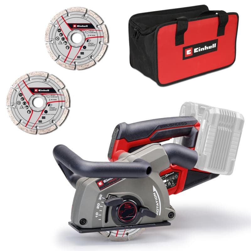 Einhell Professional Rainureuse sans fil TP-MA 36/30 Li BL-Solo Power X-Change (36 V, largeur et profondeur de coupe jusqu’à 30